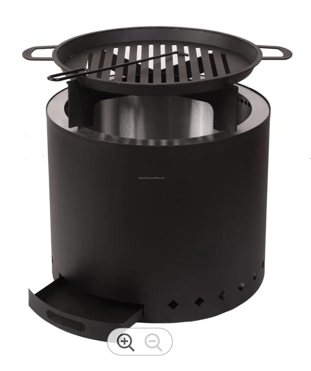 Cesta de fuego y barbacoa Chimenea sin humo | Fuego Lujo Blackline 49Ø