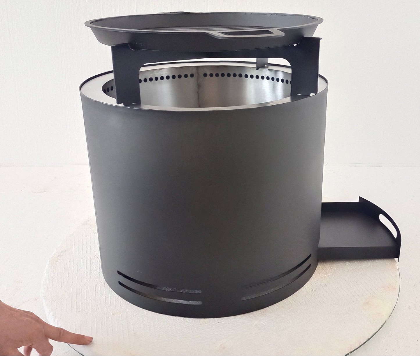 Cesta de fuego y barbacoa Chimenea sin humo | Fuego Lujo Blackline 49Ø