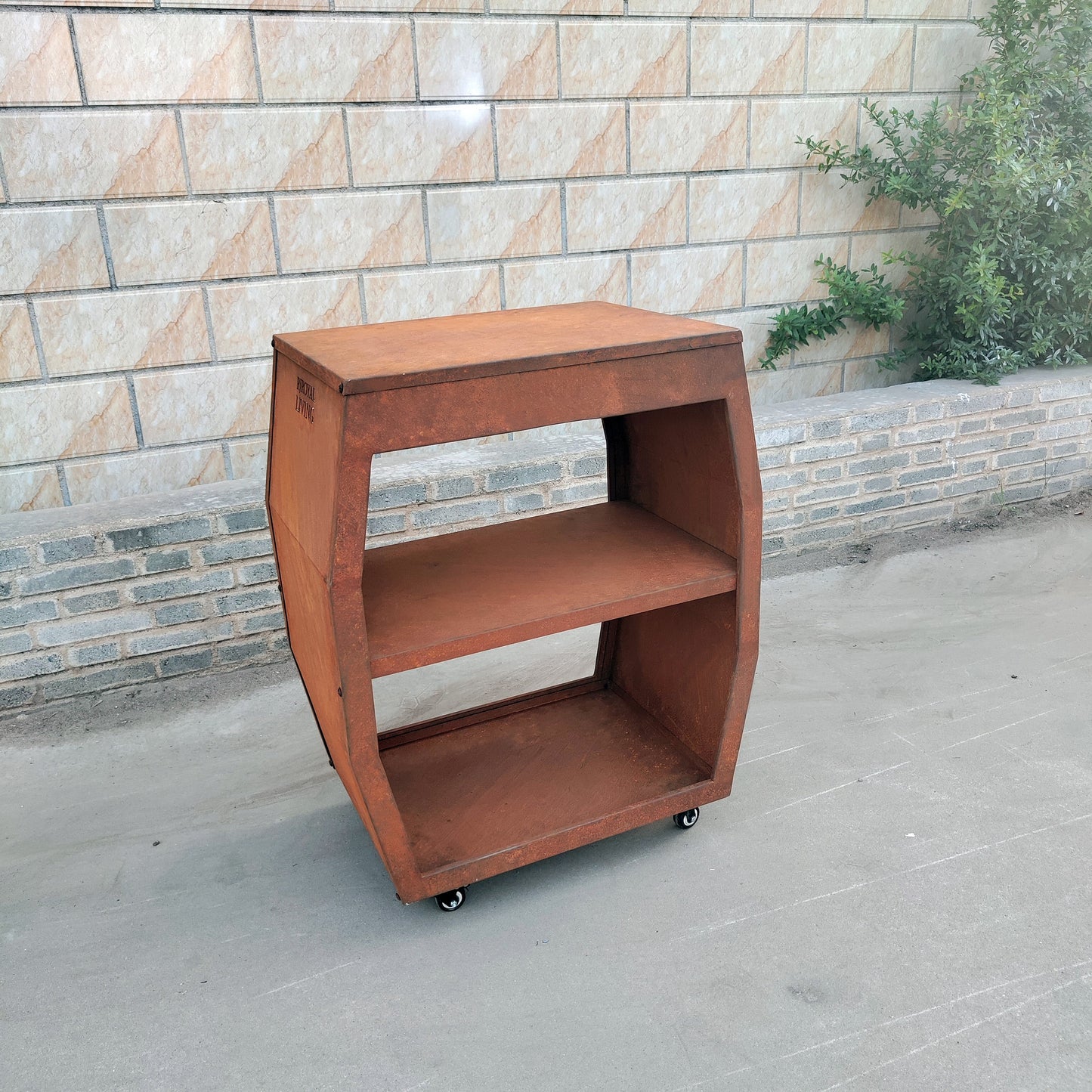 Mesa de trabajo BBQ Plancha - Tabla Cortar Acero Corten - Sin Tabla de Cortar