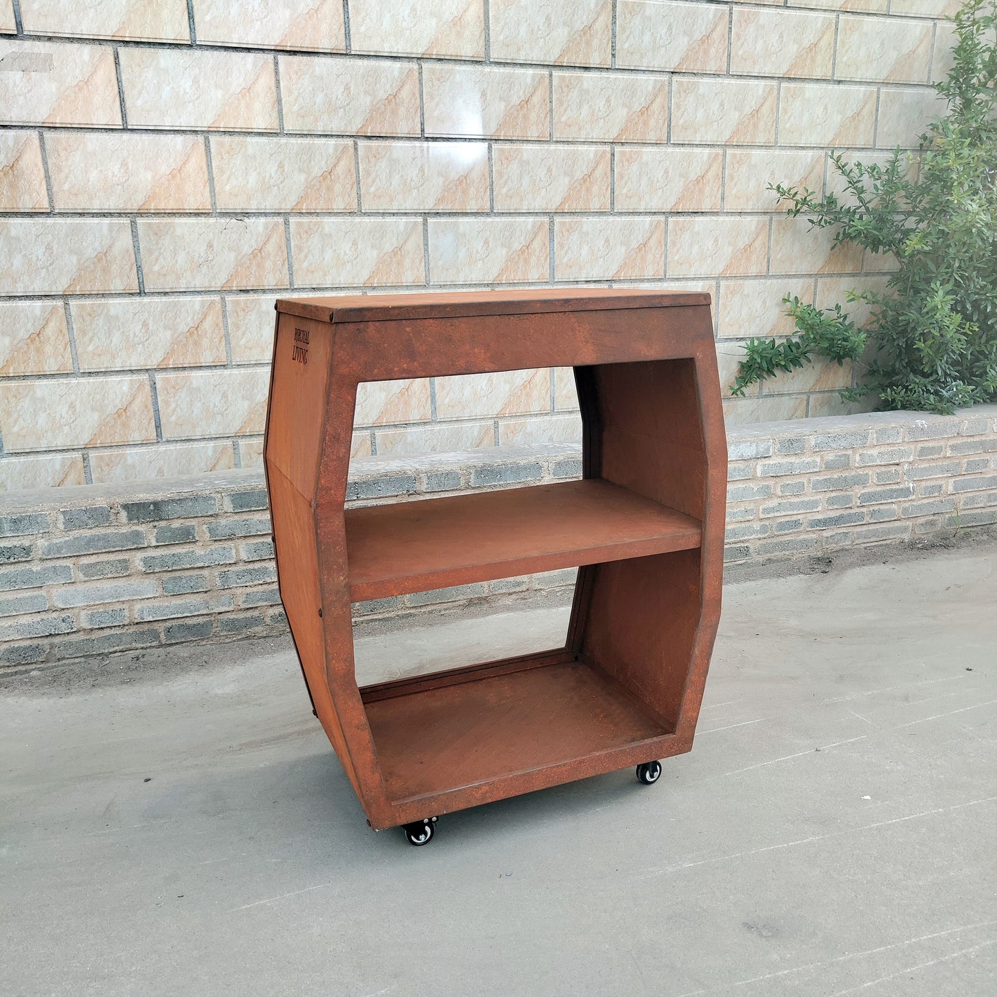 Mesa de trabajo BBQ Plancha - Tabla Cortar Acero Corten - Sin Tabla de Cortar