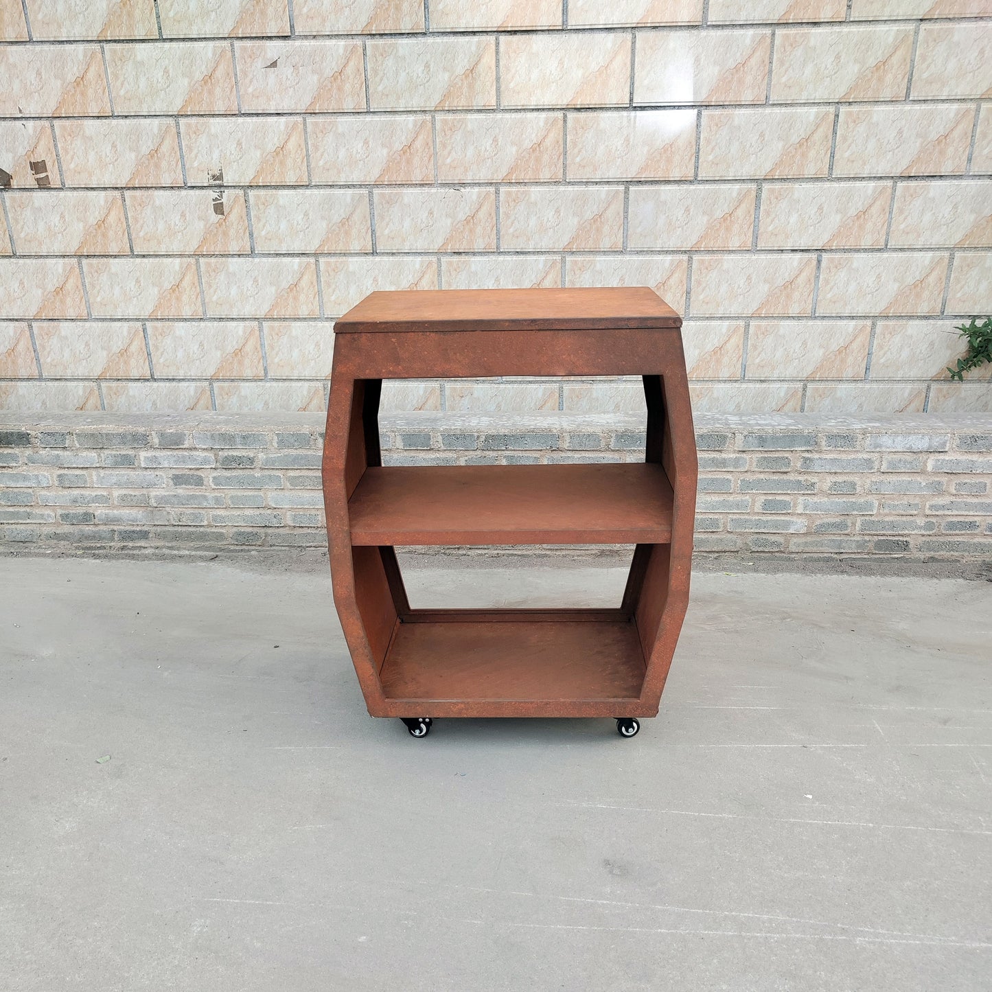 Mesa de trabajo BBQ Plancha - Tabla Cortar Acero Corten - Sin Tabla de Cortar