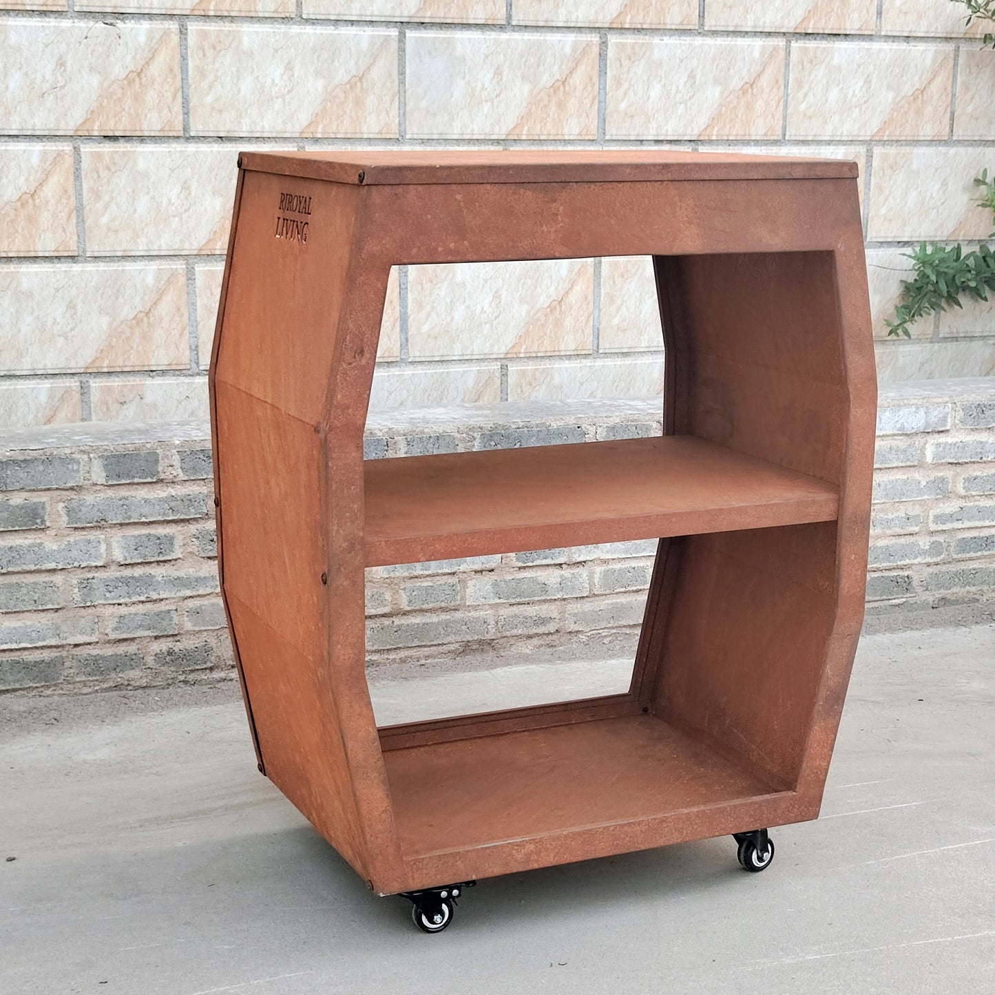 Mesa de trabajo BBQ Plancha - Tabla Cortar Acero Corten - Sin Tabla de Cortar