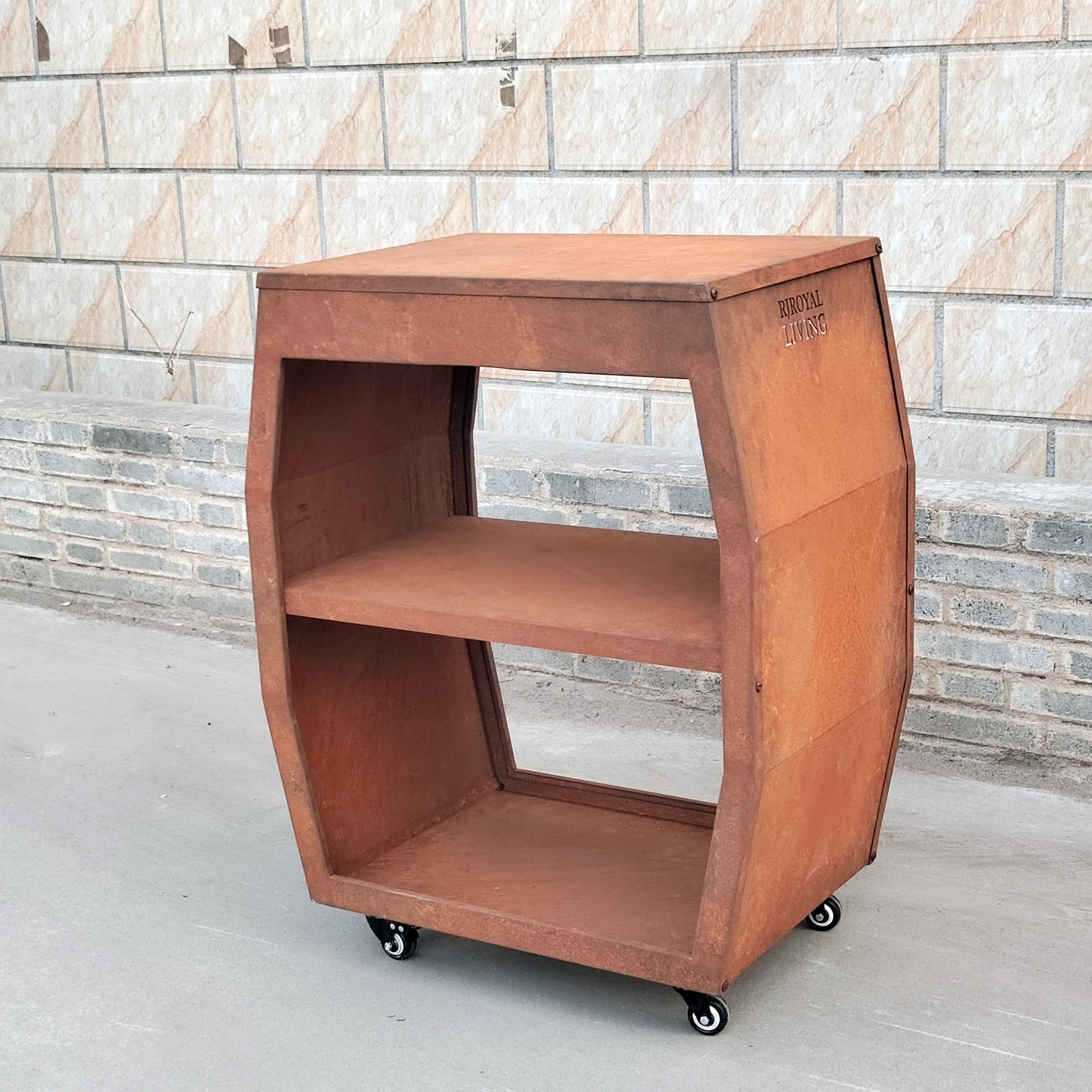 Mesa de trabajo BBQ Plancha - Tabla Cortar Acero Corten - Sin Tabla de Cortar