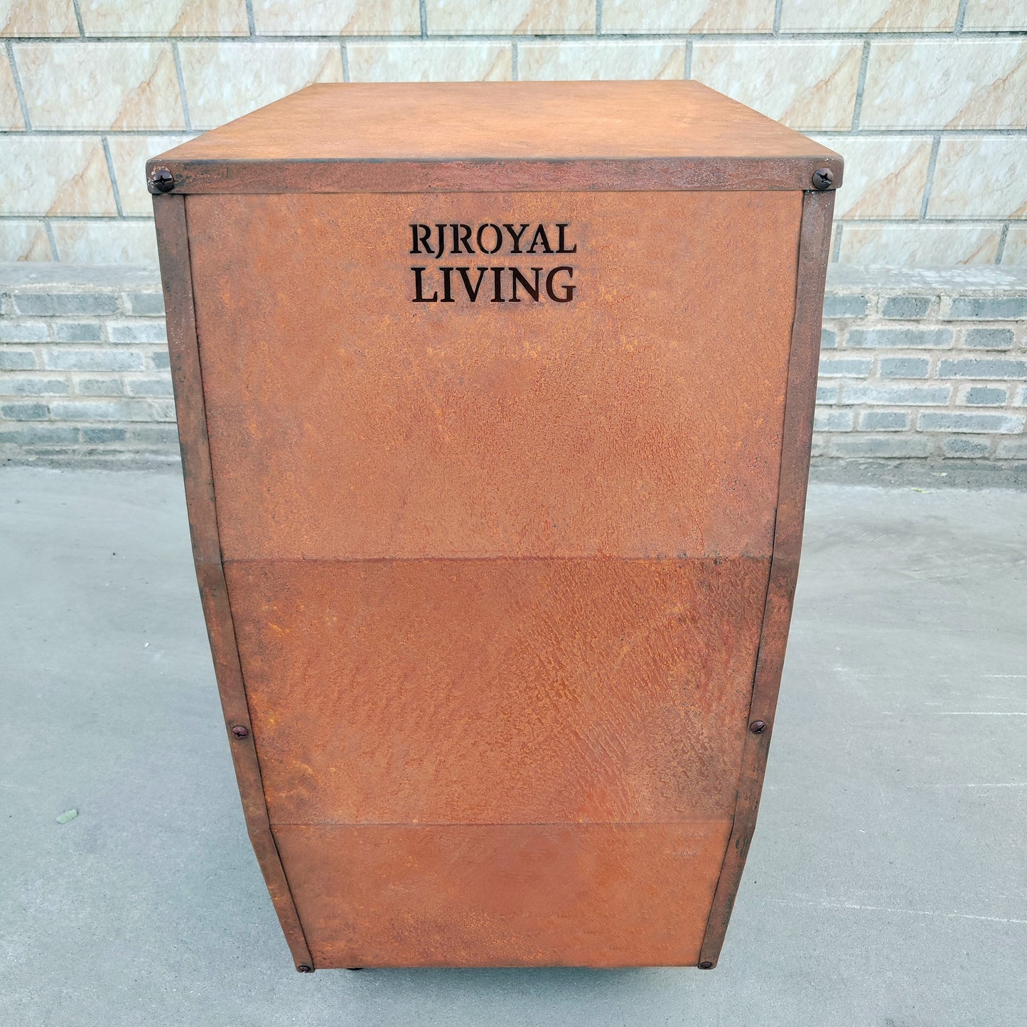 Mesa de trabajo BBQ Plancha - Tabla Cortar Acero Corten - Sin Tabla de Cortar