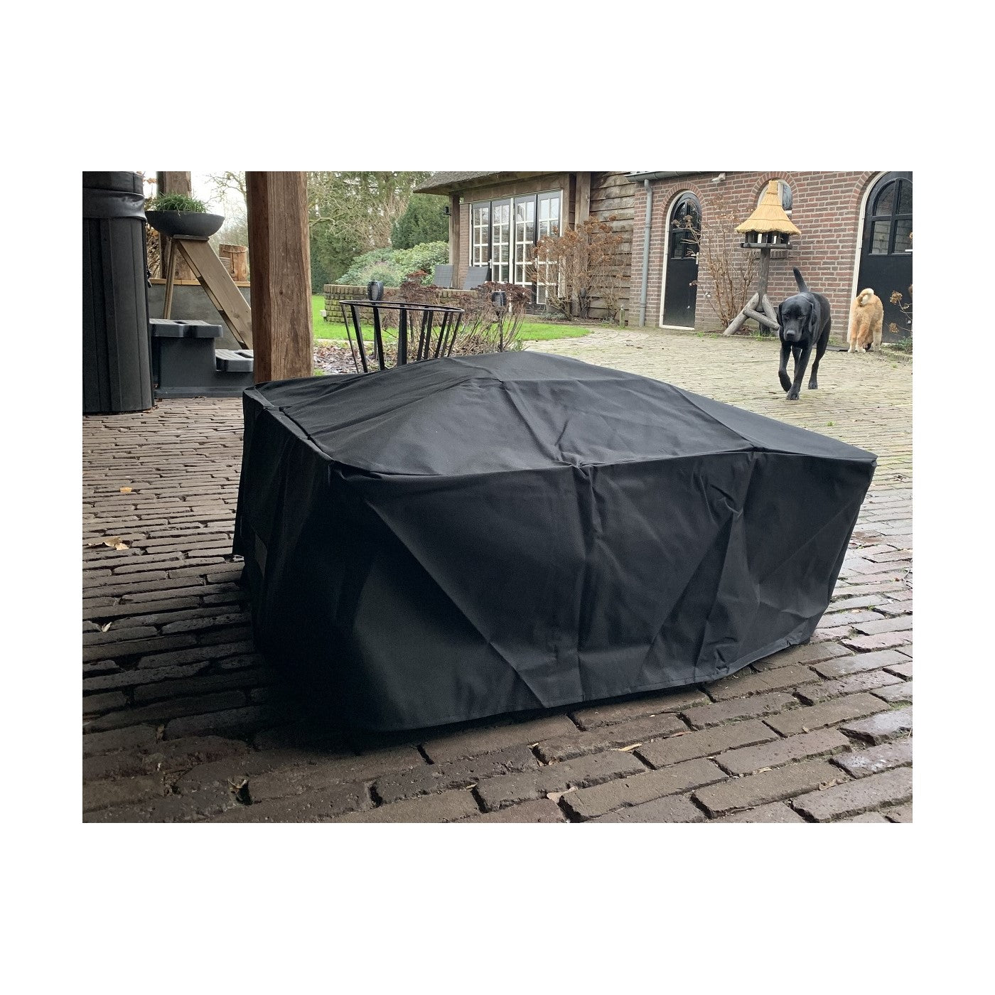 Chimenea Brasero y BBQ Patio 80cm XXL de Luxe - con tapa