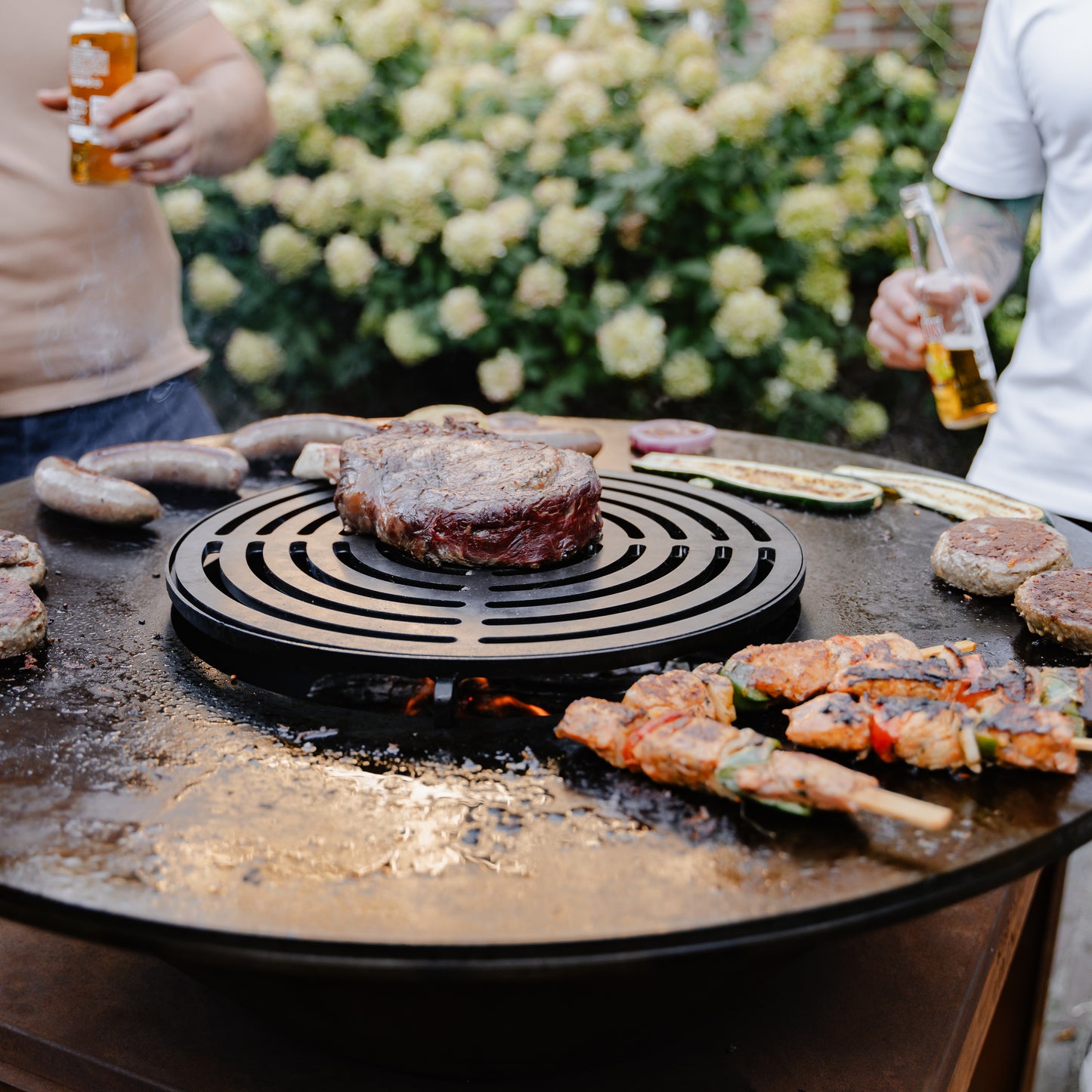 BBQ Plancha Grill Big Jack Acero corten 2.0 - Con tapa y leñero