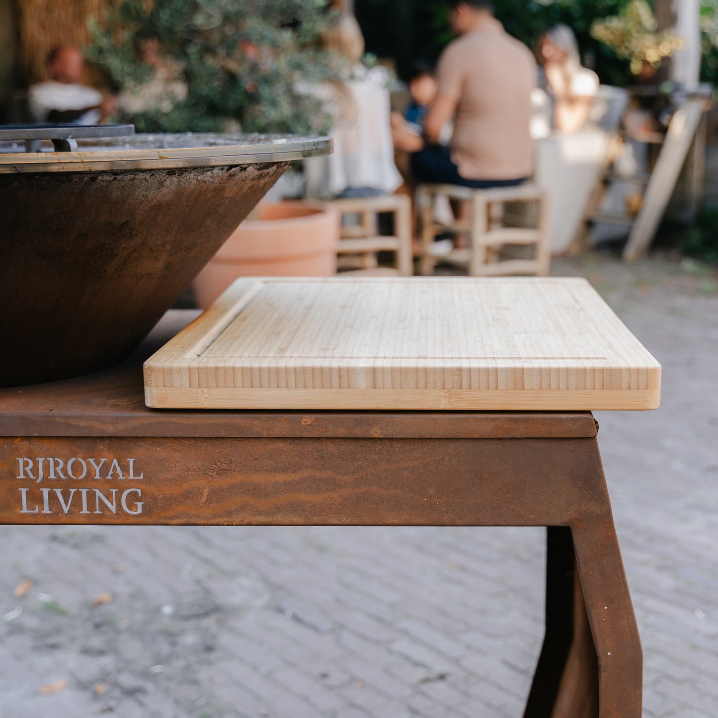 BBQ Plancha Grill Big Jack Acero corten 2.0 - Con tapa y leñero
