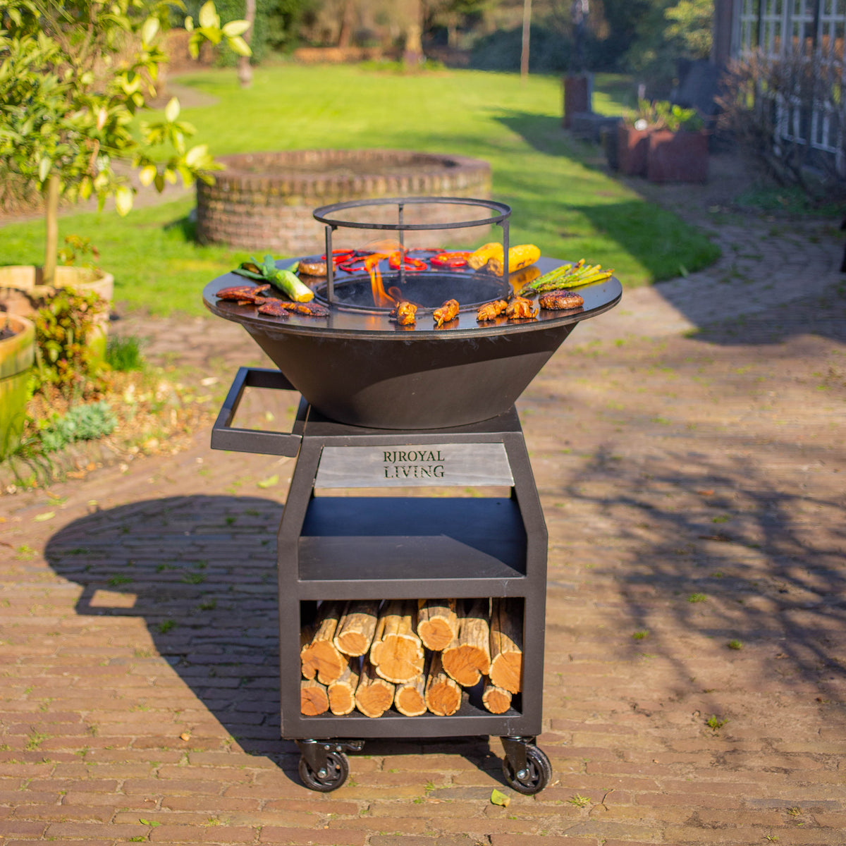 BBQ Plancha Grill Maestro Smokeless XXL Ø80cm Blackline - Plancha sin humo