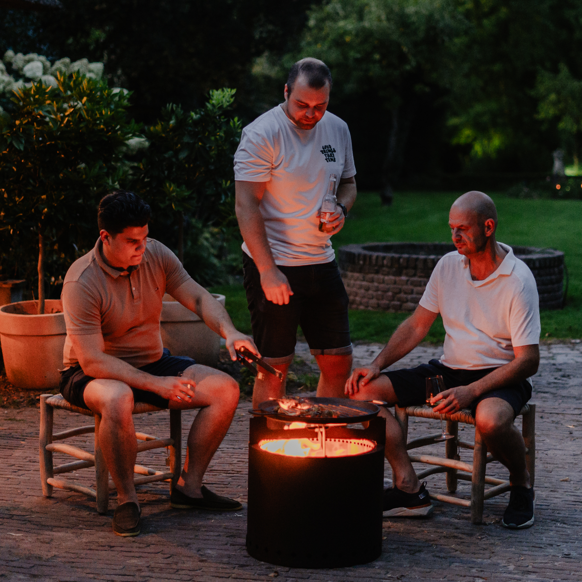 Brasero y barbacoa sin humo Firepit Fuego Lujo Blackline 49Ø