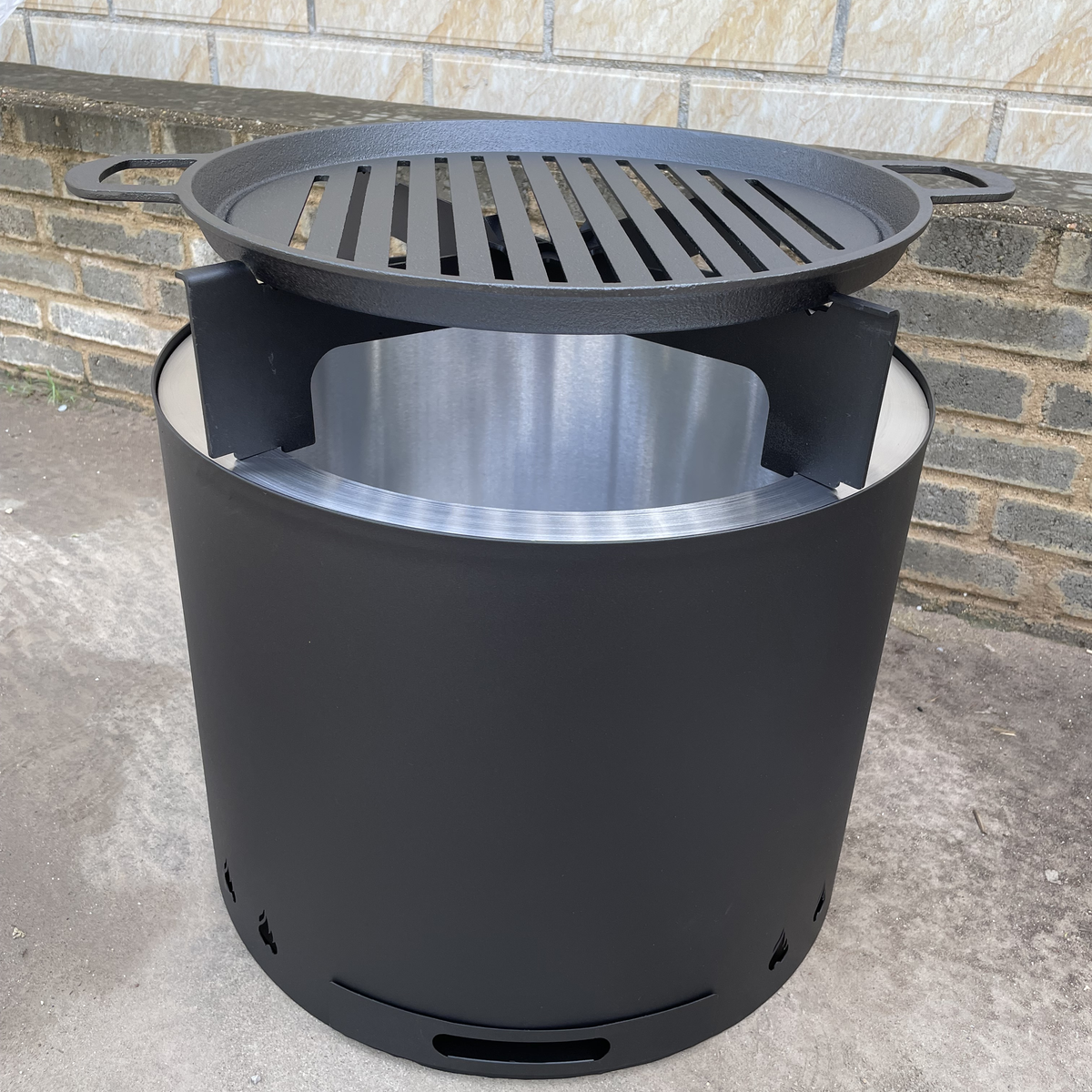 Brasero y barbacoa sin humo Firepit Fuego Lujo Blackline 49Ø