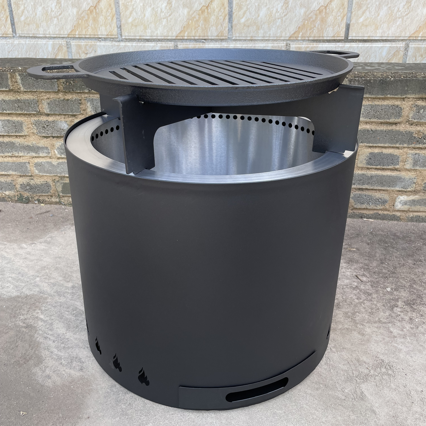 Brasero y barbacoa sin humo Firepit Fuego Lujo Blackline 49Ø