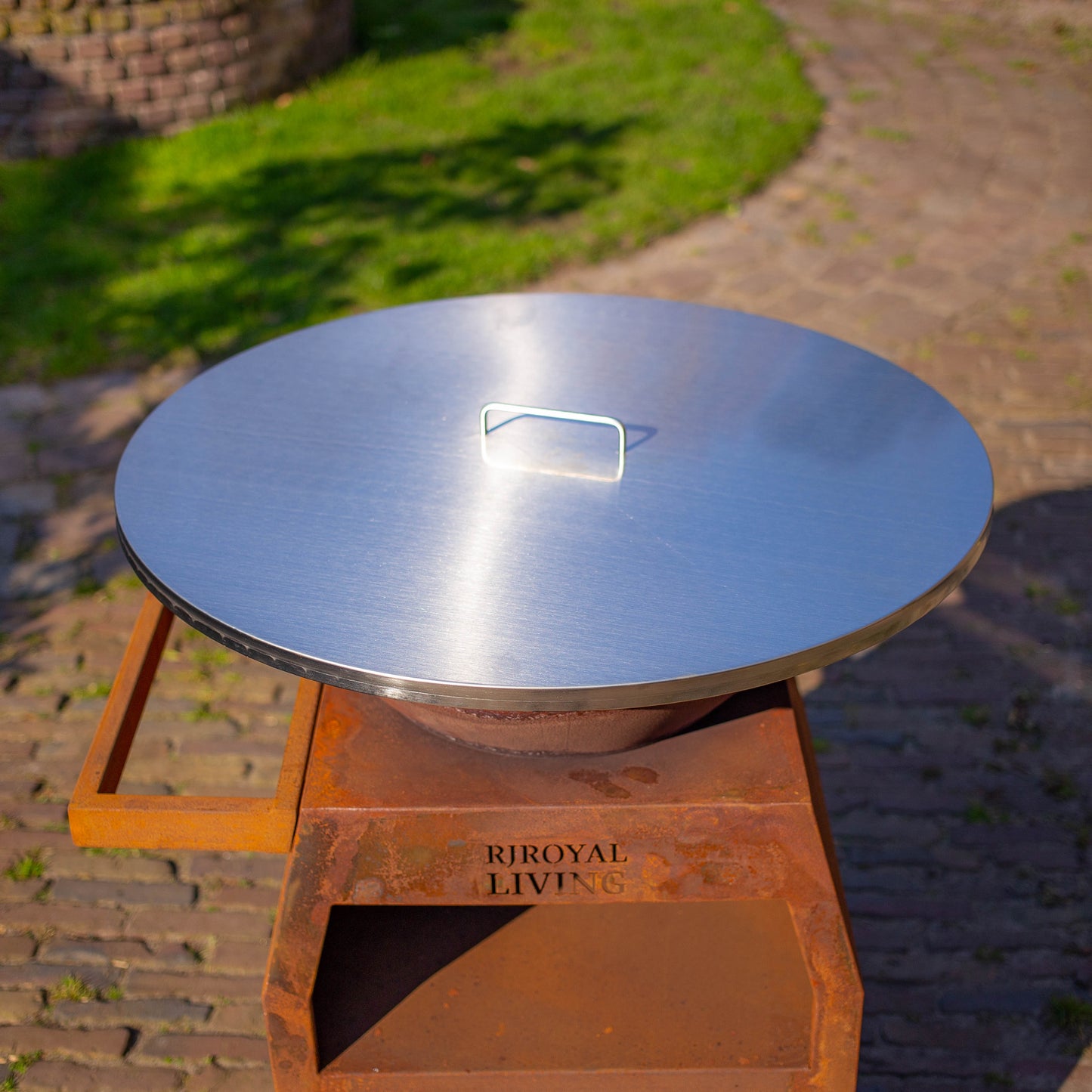 Plancha de barbacoa de acero inoxidable 304 de 70 cm con tapa