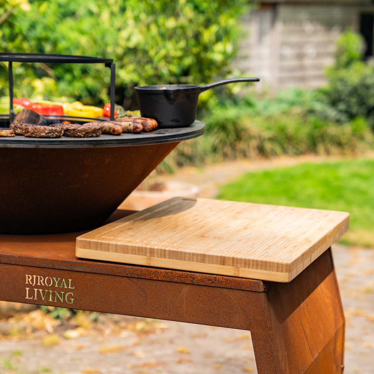 Barbacoa Plancha Grill Big Jack Acero Corten 3.0 - Con atizador y leñero