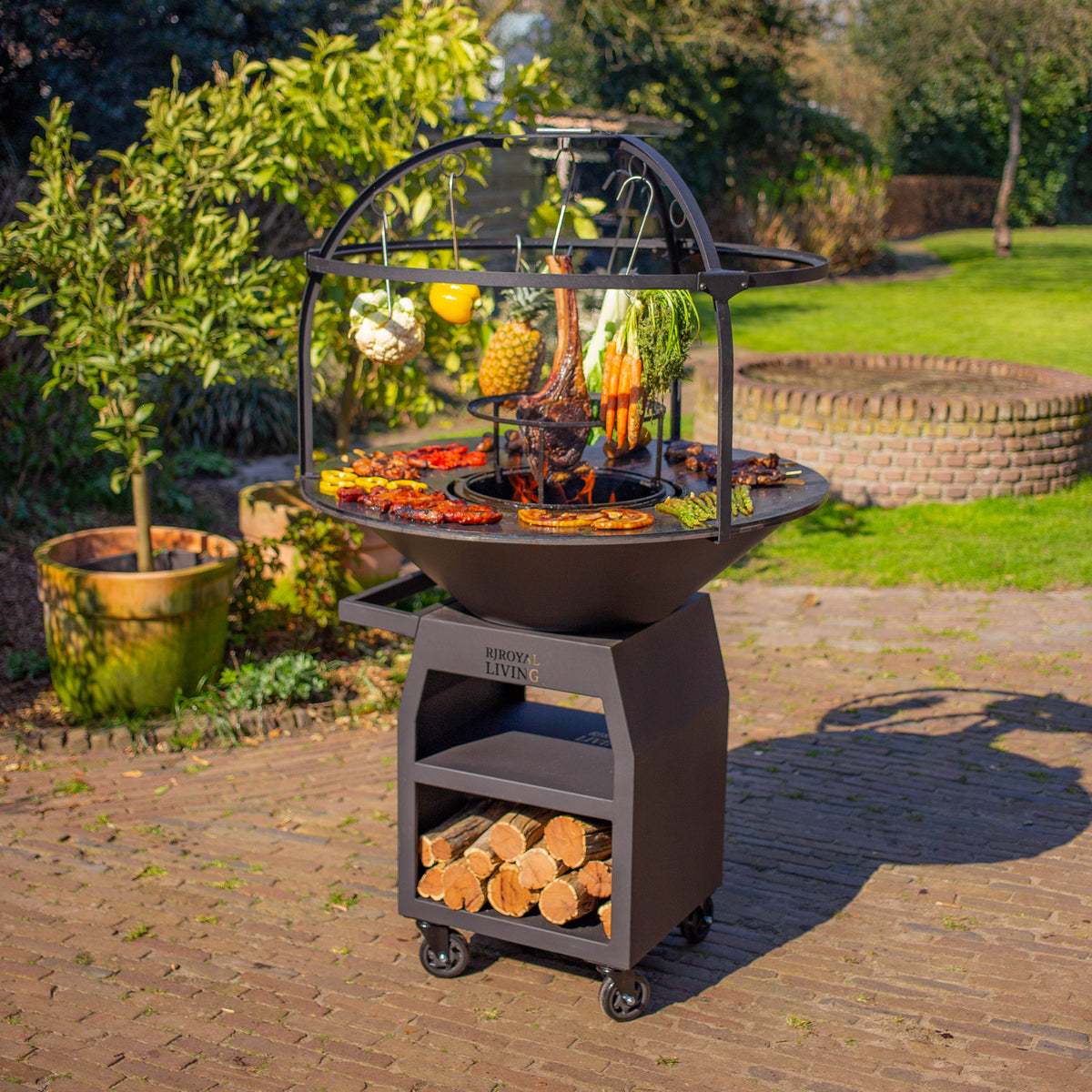 Barbacoa Plancha Cesta 100cm Ø