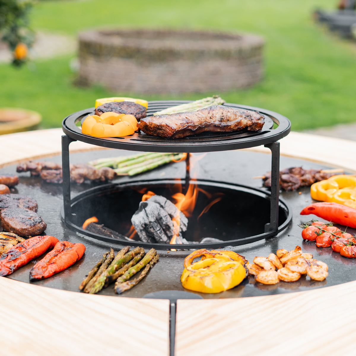 Wok para Barbacoa de Plancha Anillo Elevado