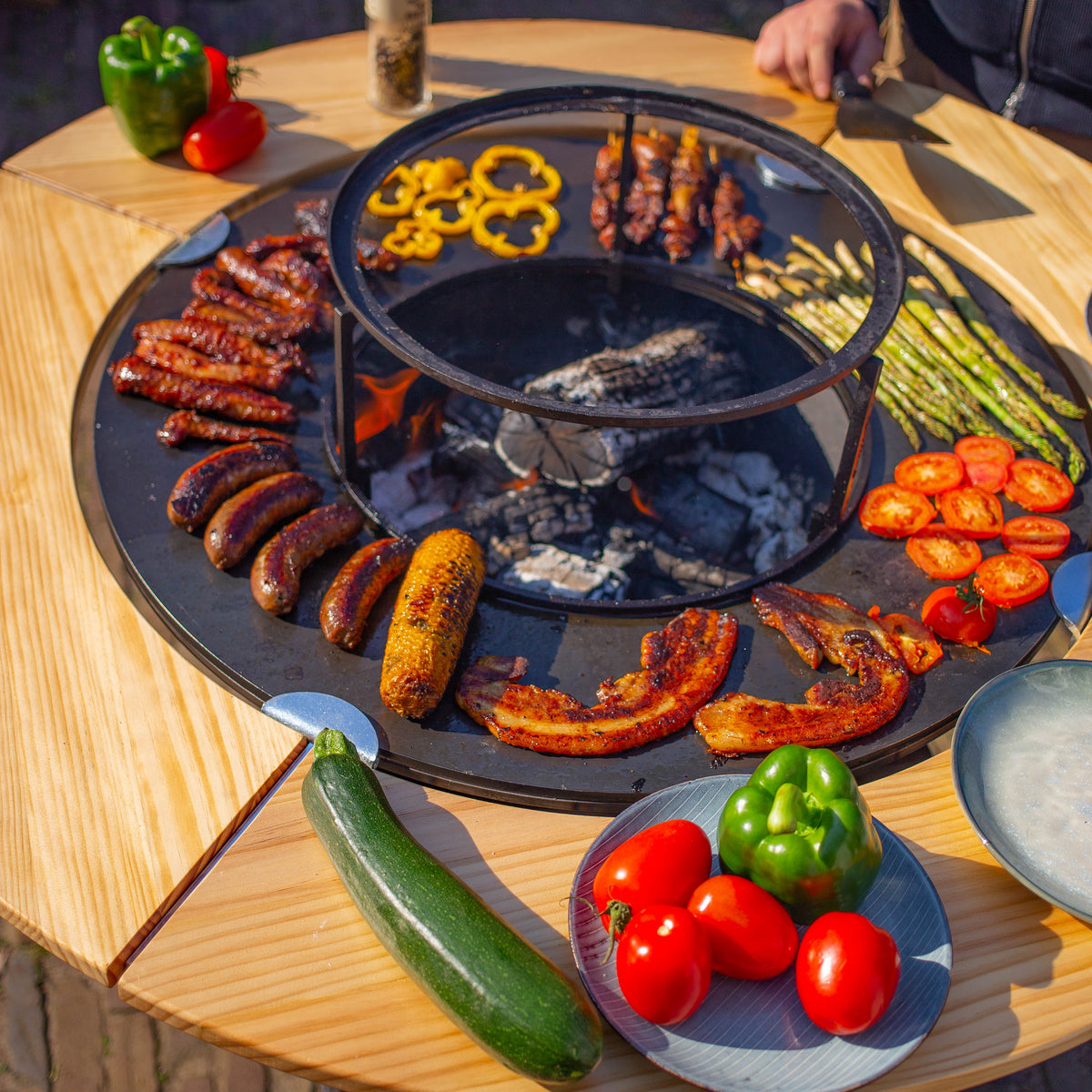 Wok para Barbacoa de Plancha Anillo Elevado