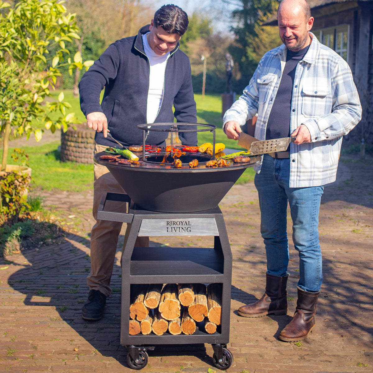 BBQ Plancha Grill Maestro Smokeless XXL Ø80cm Blackline - Plancha sin humo