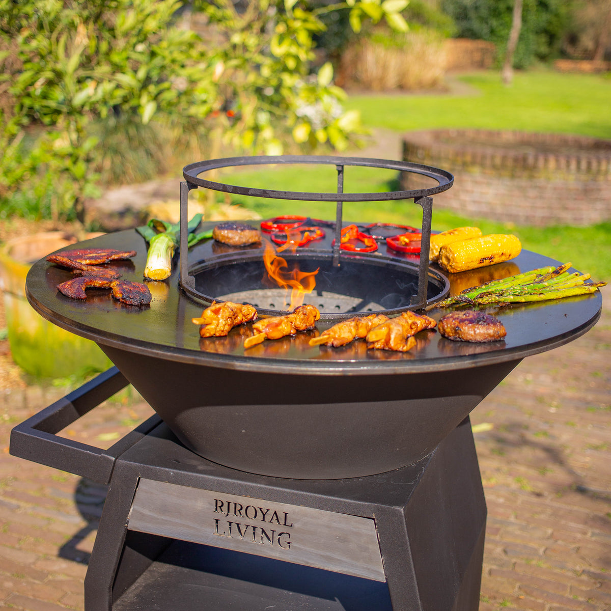 BBQ Plancha Grill Maestro Smokeless XXL Ø80cm Blackline - Plancha sin humo