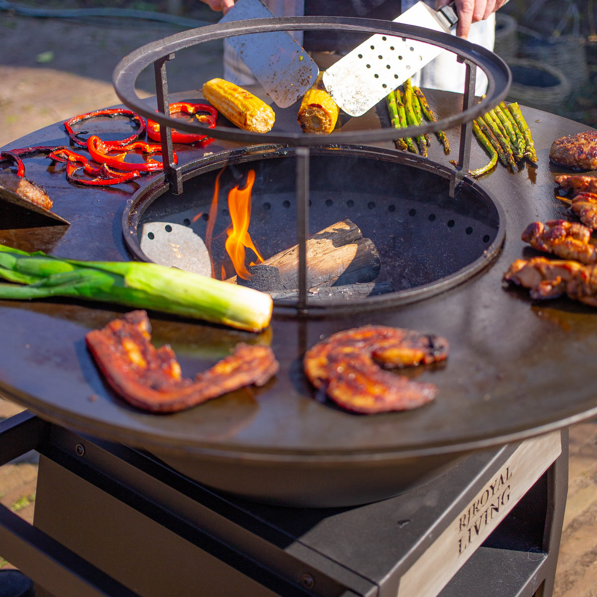 BBQ Plancha Grill Maestro Smokeless XXL Ø80cm Blackline - Plancha sin humo
