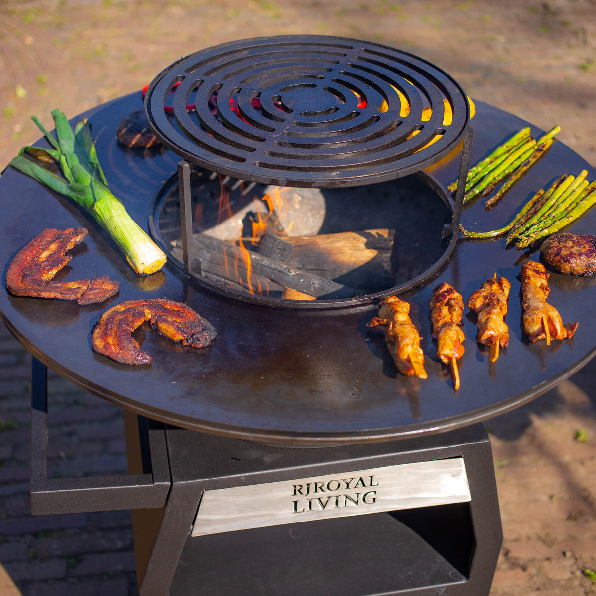 BBQ Plancha Grill Maestro Smokeless XXL Ø80cm Blackline - Plancha sin humo