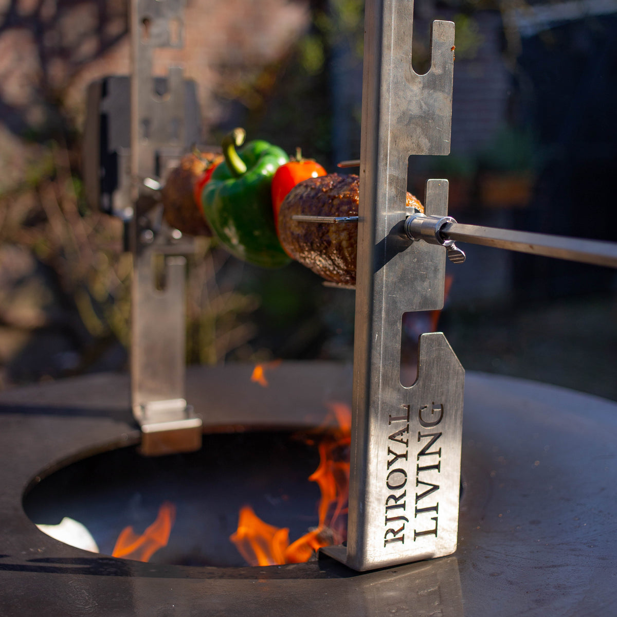 Juego de asador y plancha para barbacoa con motor (acero inoxidable 304)