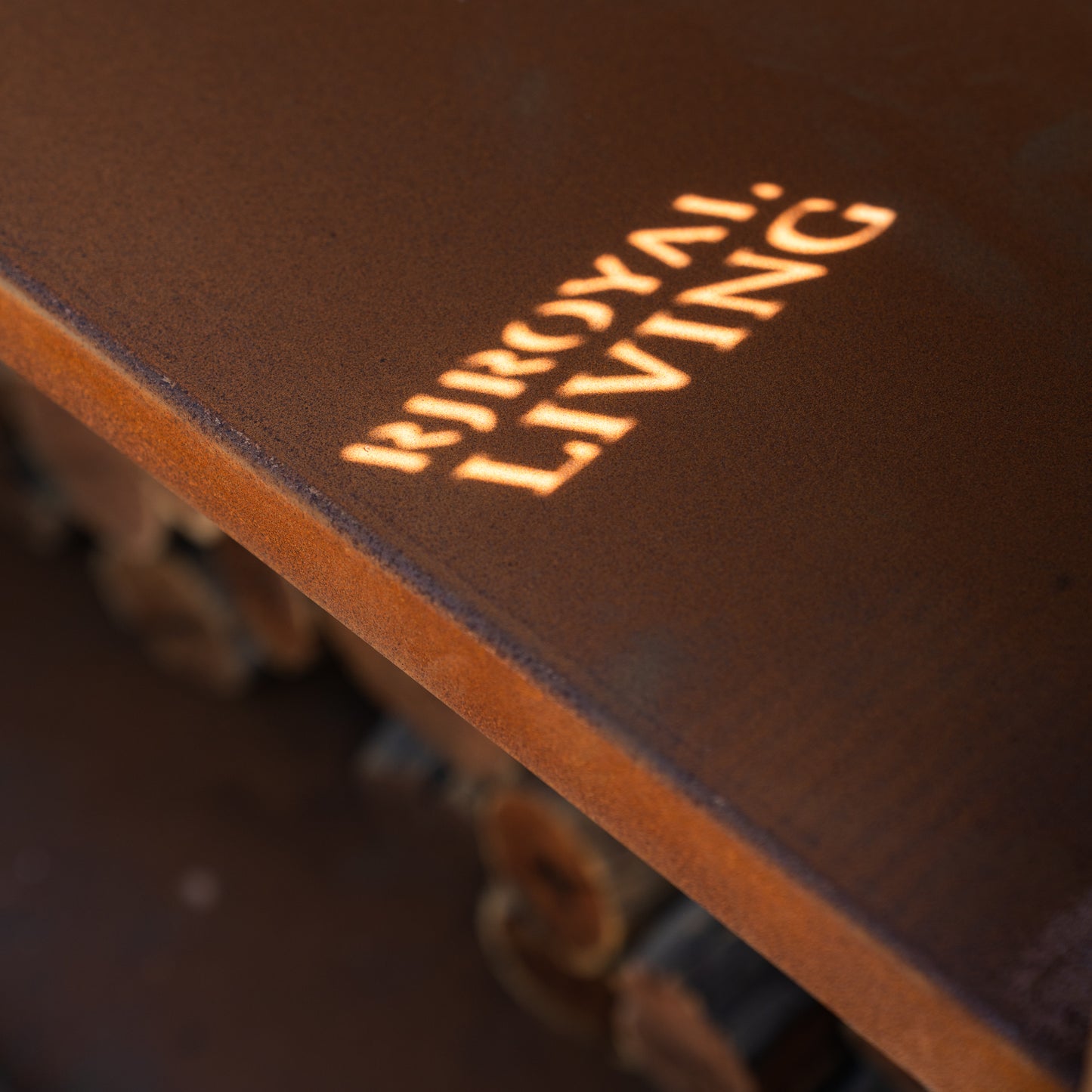 BBQ Plancha Mesa - Tabla Cortar Acero Corten - Sin Tabla de Cortar