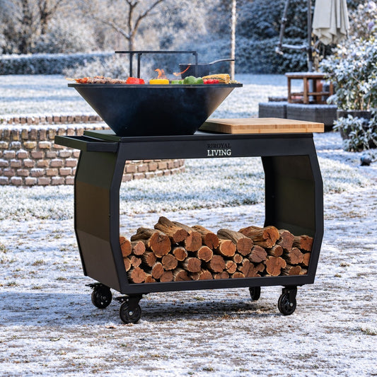 Barbacoa Plancha Grill Big Jack Black 3.0 - Con atizador y leñero