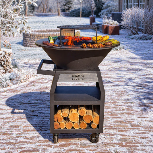 BBQ Plancha Grill Maestro Smokeless XXL Ø80cm Blackline - Plancha sin humo